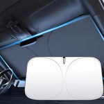 Portable Car Sunshade Protective Curtains, High-Quality Fabric, Easy to Fold And Store, Flexible Sun Visors, Car Front Windshield Sunshade Covers, Fashionable Car Accessories, Sleek Design