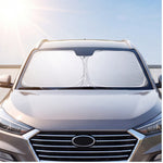 Portable Car Sunshade Protective Curtains, High-Quality Fabric, Easy to Fold And Store, Flexible Sun Visors, Car Front Windshield Sunshade Covers, Fashionable Car Accessories, Sleek Design