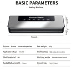 Electric Automatic Vacuum Sealer with 55pcs Pouches, Dry/Wet Dual Mode, Compact Machine, Easy to Disassemble And Clean, Keeping Meat, Vegetables, Fruits, Grains Fresh, Without Battery