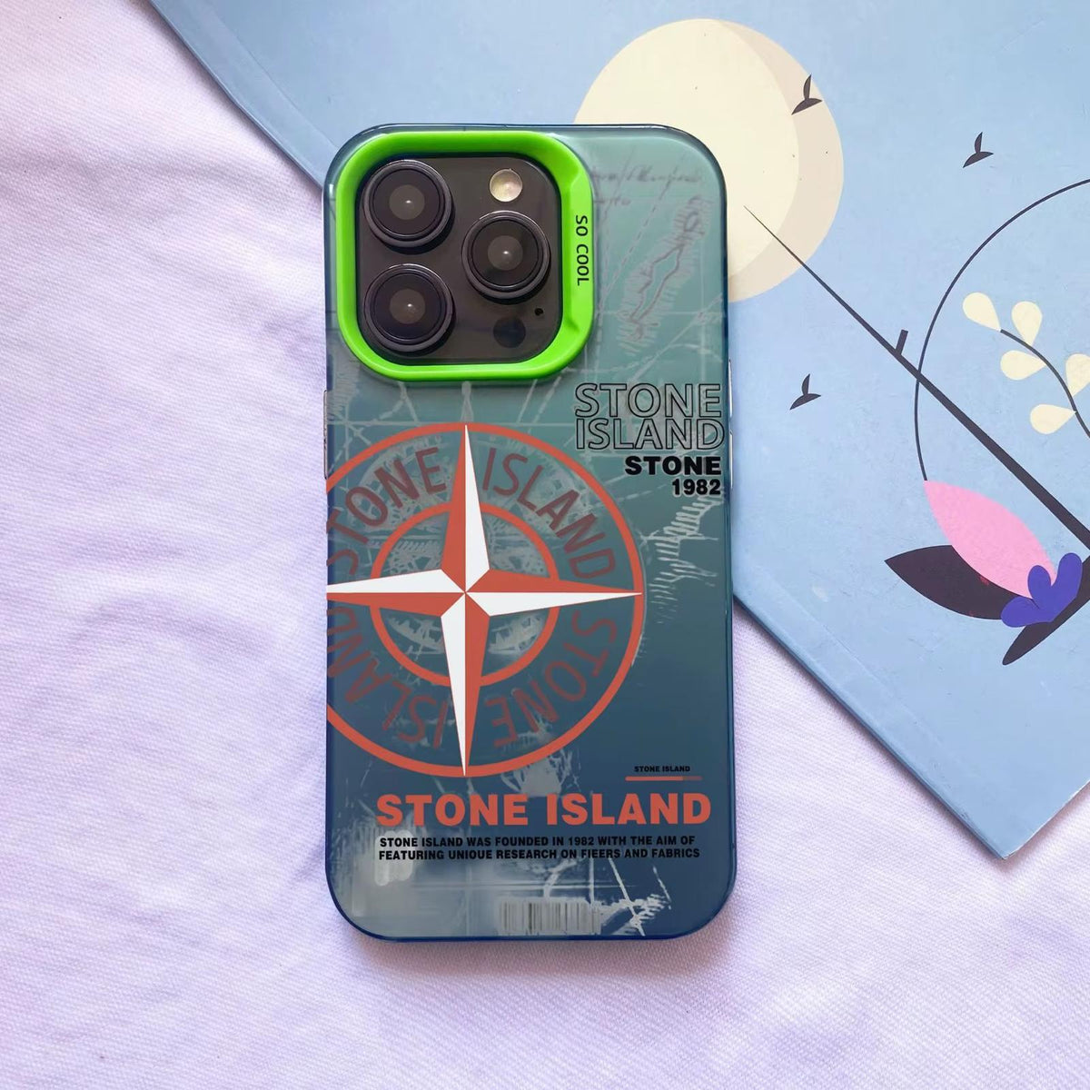 Stone Island Graphic Print Phone Case