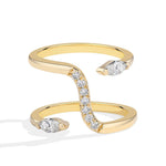 CHARMING Original Snake Moissanite Rings Handmade Lab Diamond Open Ring S925 Silver Men Woman Party Fine Jewelry Gifts Wholesale