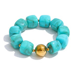 Yhpup Hot Style Handmade Jewelry Acrylic Resin Beads Chain Necklace Bracelet Stainless Steel Spring Summer Statement Accessories