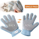 2-in-1 Pet Grooming Glove – Double-Sided Deshedding & Massage Brush for Cats/Dogs, Removes Loose Hair from Fur & Furniture, Ultra-Soft Easy-Clean Mitt(single glove)