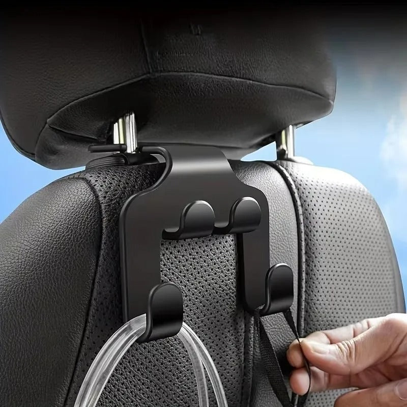 1/2/4pcs Car Seat Headrest Hook 4 Pack Hanger Storage Organizer Universal for Handbag Purse Coat Fit Universal Vehicle