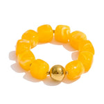 Yhpup Hot Style Handmade Jewelry Acrylic Resin Beads Chain Necklace Bracelet Stainless Steel Spring Summer Statement Accessories