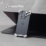 Irregular Metal Bumper Phone Case For IPhone 18 17 16 15 14 13 12 Pro Max Plus Lens Film Protect Bare Aluminum Shockproof Cover