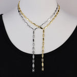 High Quality Geometric 5A CZ Tennis Chain Luxury Long Y Lariat Necklace For Women Fashion Rectangle Charm Choker Jewelry 2026
