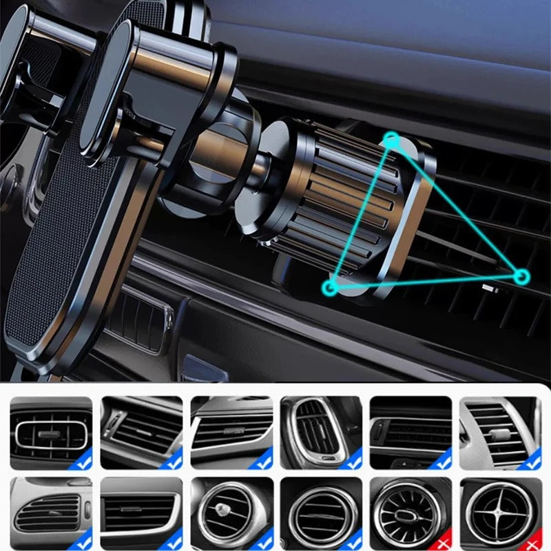 Universal Car Phone Holder with Ventilation Hook for 360 Degree Rotation Installation Anti Shake Supports All Phone Xiaomi