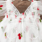 Girls' Dress Summer Floral Mesh Little Flying Sleeve Baby Girl Dress