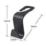 Universal Car Seat Headrest Hanger 4 Pack Carbon Fiber Pattern Back Seat Storage Hook Handbag Clothes Holder Vehicle Interior Pa