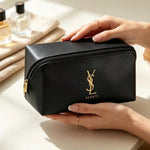 YSL Large Capacity Cosmetic Bag Women Multifunctional Travel Makeup Storage Bag For Daily Commute Short Trip Luxury Gift