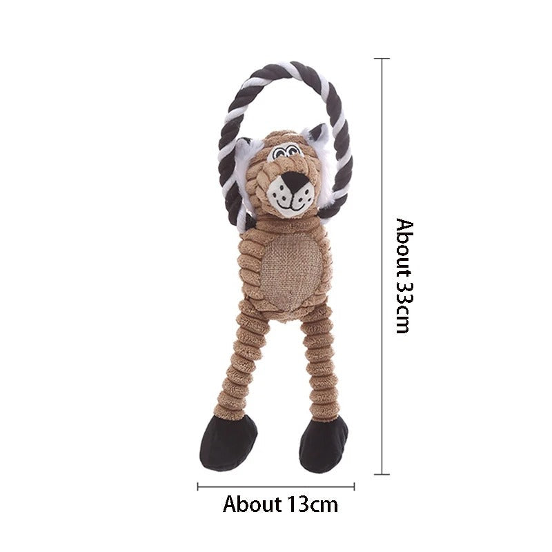 Plush Bone Dog Squeaky Toy Puppy Teething Molar Chew Toy Squeaker Interactive Training Play Toy Pet Daily Care Accessories