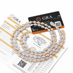 Nuoya Brass/925 VVS1 Moissanite Tennis Necklace Hip Hop Full Paved Diamond Cross Bracelet Unisex