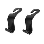 Universal Car Seat Headrest Hanger 4 Pack Carbon Fiber Pattern Back Seat Storage Hook Handbag Clothes Holder Vehicle Interior Pa