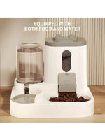 2 In 1 Automatic Cat Feeder Water Dispenser Dual Purpose Auto Portion Control Pet Food Water Bowl for Small Dogs Kittens