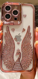 Luxury 3D Peacock Wings Rhinestone Phone Case