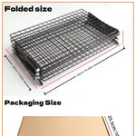 Collapsible Cooling Rack, Metal Wire Baking Tray, Stackable Drying Rack with Adjustable Four-Position Design, Suitable for Grilling While Camping, Ideal for Baking And Cooling And Cakes