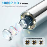 [1080P] 4-In-1 Pet Camera, Smart Detector For Pet Home Use, 1080P HD Ear Camera, See Inside Clearly With 4X Zoom, 12 Extra Inspection Heads Suitable For Checking For Dogs & Cats Ears, Nose, Hair & Mouth, USB Charging, Dog Stuff