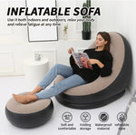 Inflatable Lounge Chair with Ottoman Set