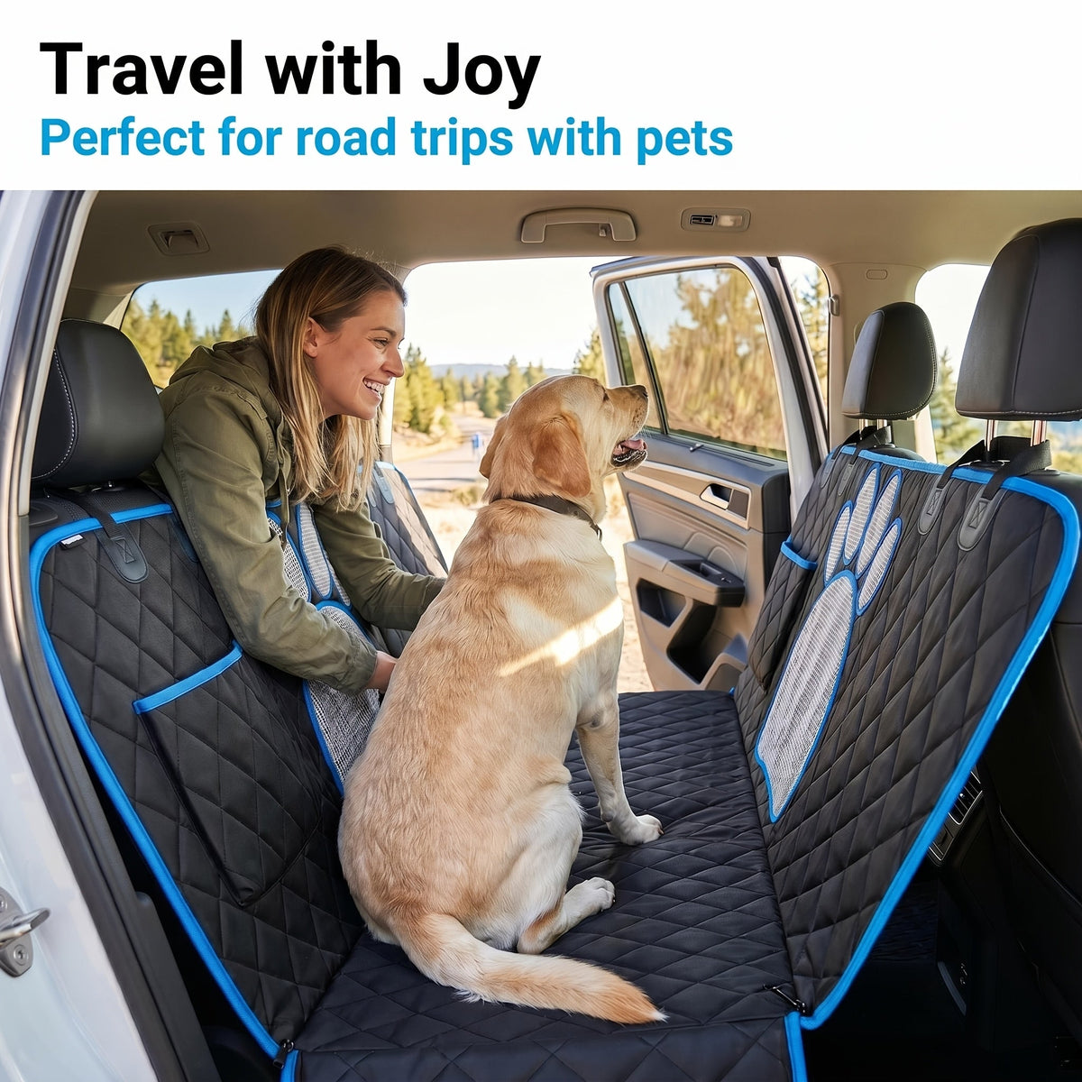 Pet Dog Seat Cover, Hammock-Style Design, Anti-Slip, Durable And Soft Rear Seat Cover for Pets. Made of Thickened 600D Heavy-Duty Fabric, This Pet Car Mat Fits Sedans, Trucks, And Suvs. It Is an Open Mesh Dog Car Seat Cushion
