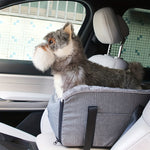 PETFANGFANG Cozy Pet Car Seat - Portable Dog & Cat Travel Bag with Secure Buckle Closure, Polyester Material for Small to Medium Pets