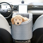 PETFANGFANG Cozy Pet Car Seat - Portable Dog & Cat Travel Bag with Secure Buckle Closure, Polyester Material for Small to Medium Pets