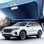 Portable Car Sunshade Protective Curtains, High-Quality Fabric, Easy to Fold And Store, Flexible Sun Visors, Car Front Windshield Sunshade Covers, Fashionable Car Accessories, Sleek Design