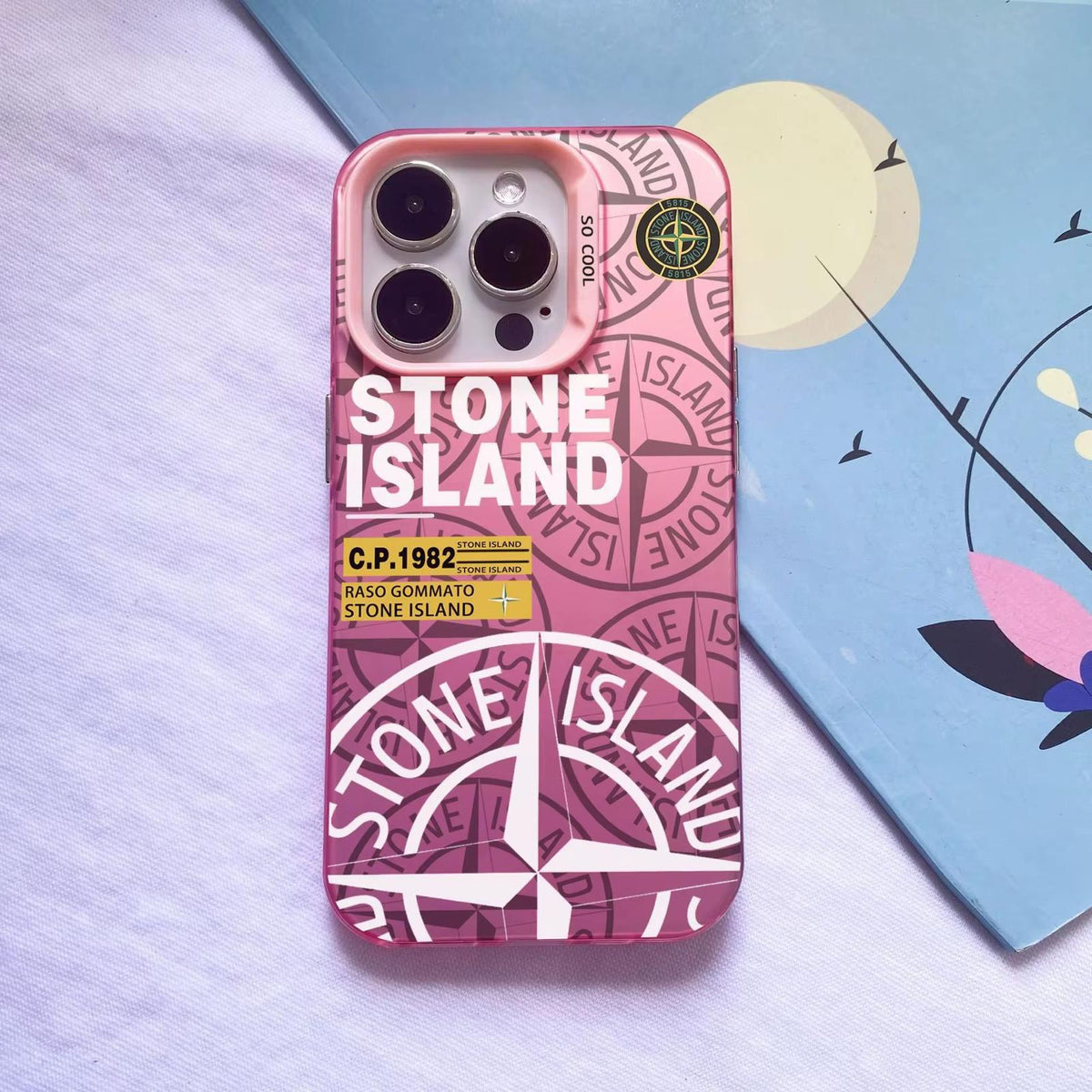 Stone Island Graphic Print Phone Case
