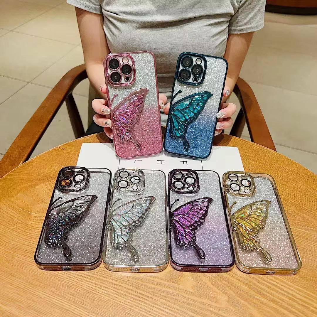 3D Butterfly Glitter Rhinestone Phone Case