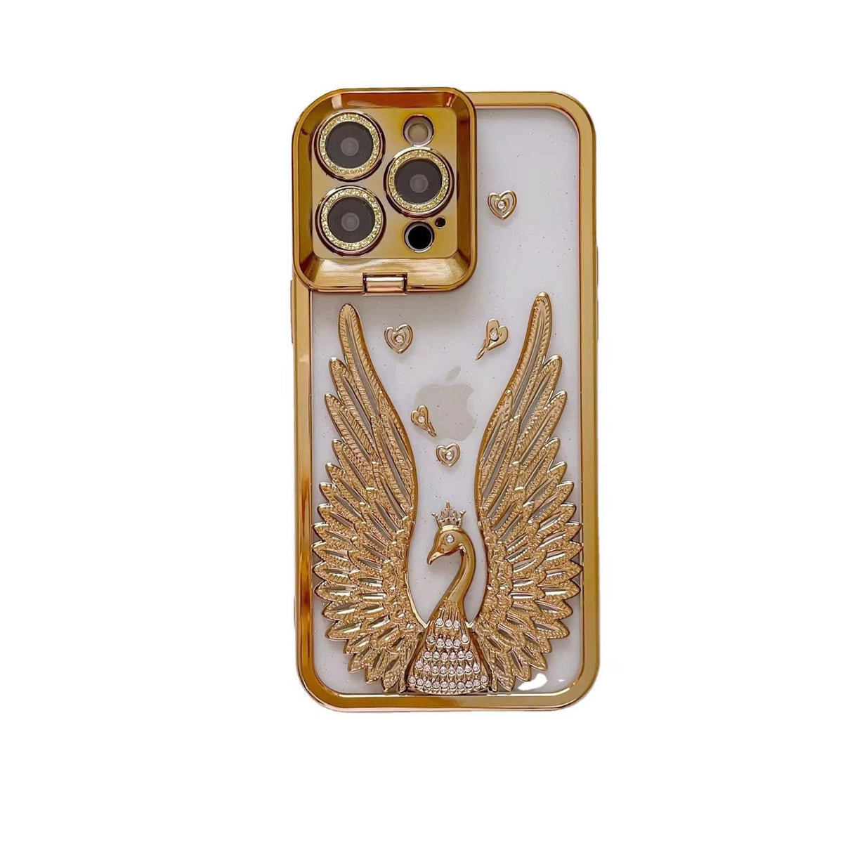 Luxury 3D Peacock Wings Rhinestone Phone Case