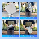 Portable Car Sunshade Protective Curtains, High-Quality Fabric, Easy to Fold And Store, Flexible Sun Visors, Car Front Windshield Sunshade Covers, Fashionable Car Accessories, Sleek Design