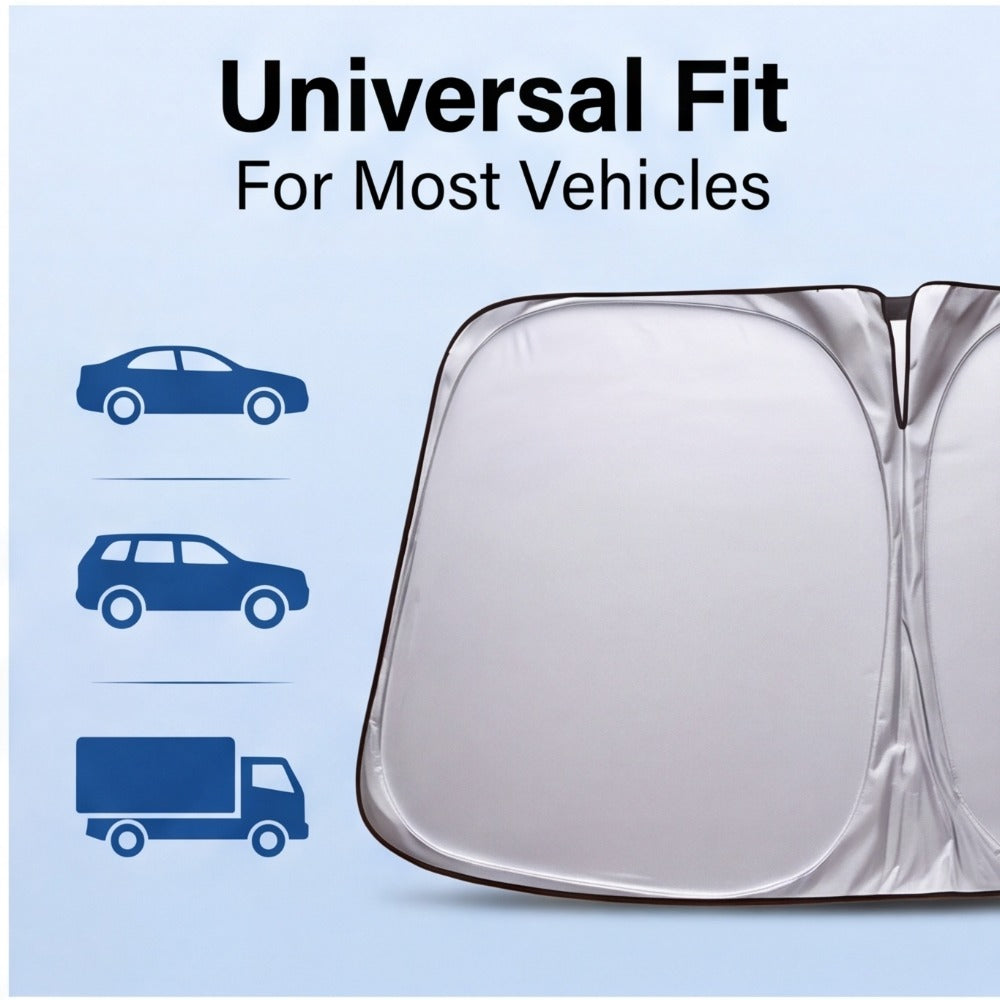 Portable Car Sunshade Protective Curtains, High-Quality Fabric, Easy to Fold And Store, Flexible Sun Visors, Car Front Windshield Sunshade Covers, Fashionable Car Accessories, Sleek Design