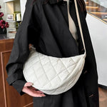 Waist Half Moon Belt Bag Solid Color Crossbody Bag Large Capacity