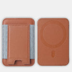 For Magsafe Card Holder Wallet Elastic Leather Pattern Case For iPhone 16 15 12 13 14 17Pro Max S25 Ultra Magnet Phone Bag Cover