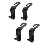Universal Car Seat Headrest Hanger 4 Pack Carbon Fiber Pattern Back Seat Storage Hook Handbag Clothes Holder Vehicle Interior Pa