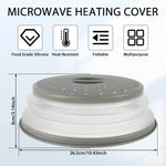 Microwave Splash Cover High Temperature Resistant Microwave Guard Lid Transparent Food Heating Cover with Steam Vent and Handle