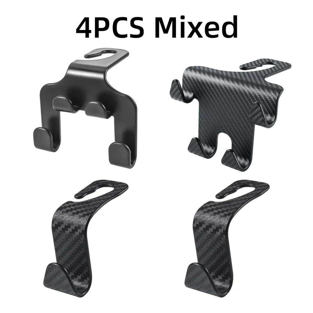 1/2/4pcs Car Seat Headrest Hook 4 Pack Hanger Storage Organizer Universal for Handbag Purse Coat Fit Universal Vehicle