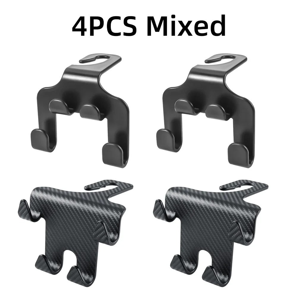 1/2/4pcs Car Seat Headrest Hook 4 Pack Hanger Storage Organizer Universal for Handbag Purse Coat Fit Universal Vehicle