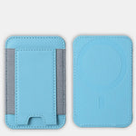 For Magsafe Card Holder Wallet Elastic Leather Pattern Case For iPhone 16 15 12 13 14 17Pro Max S25 Ultra Magnet Phone Bag Cover