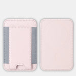 For Magsafe Card Holder Wallet Elastic Leather Pattern Case For iPhone 16 15 12 13 14 17Pro Max S25 Ultra Magnet Phone Bag Cover