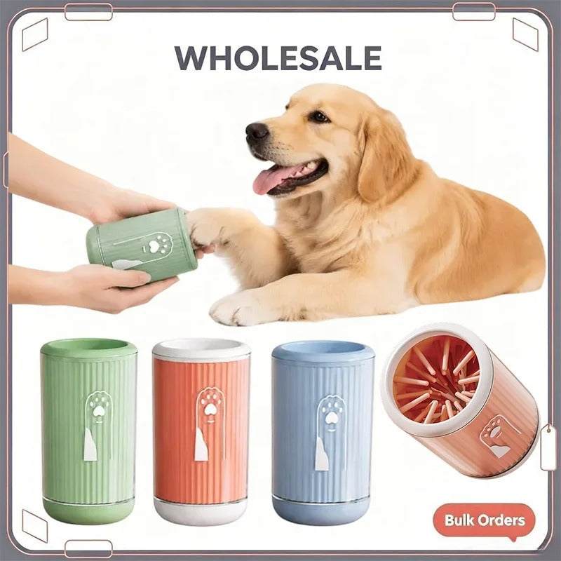 Manual Pet Foot-washing Cup Removable Liner TPR Soft Brush Dogs Cats Paw Cleaner Daily Paw Care Cleaning Tool Pets Accessories