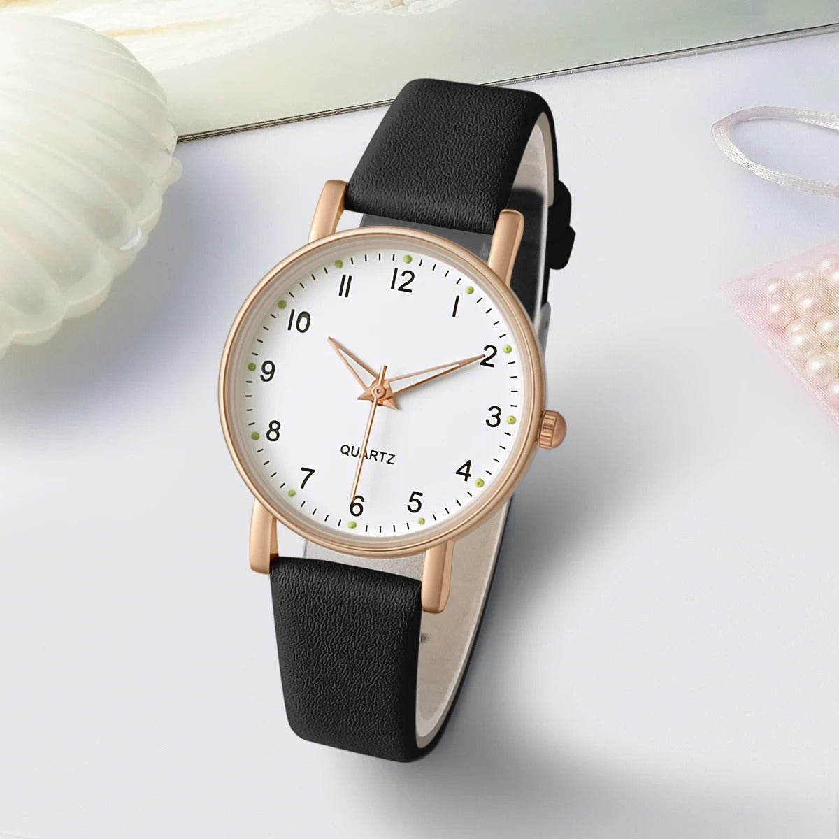 Casual Women's Watch Pu Leather Strap Wristwatch