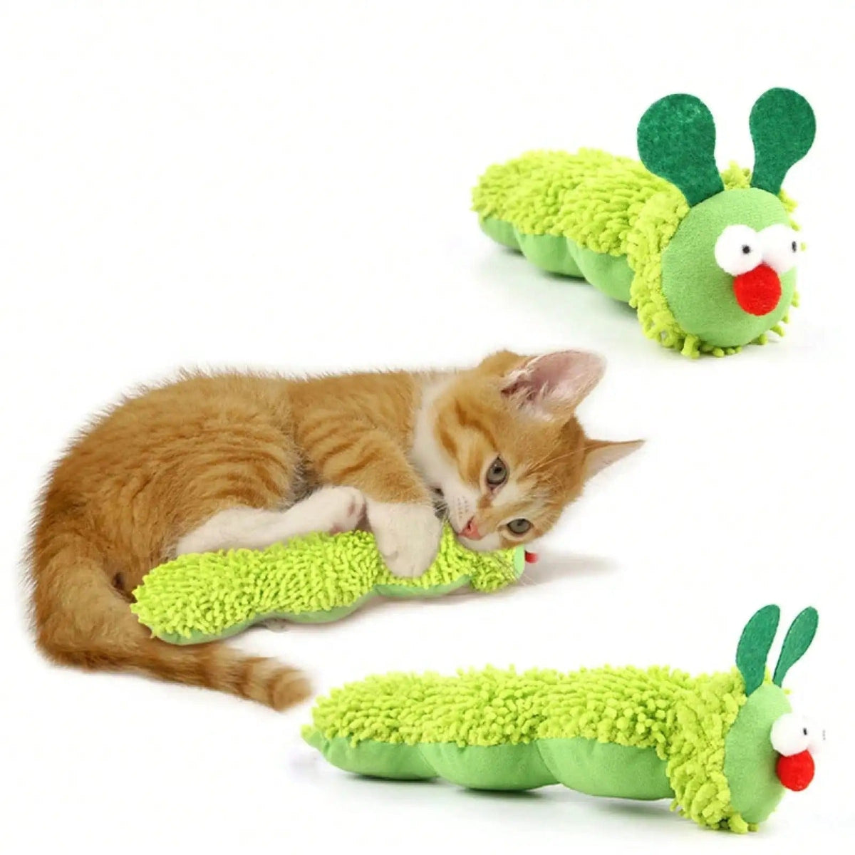 Cat Chew Toys Caterpillar Catnip Molar Toy Silvervine Cat Teaser Interaction Toy Clean Mouth Kitten Toy Pet Supplies Accessories