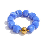 Yhpup Hot Style Handmade Jewelry Acrylic Resin Beads Chain Necklace Bracelet Stainless Steel Spring Summer Statement Accessories