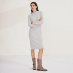 Luxury Knit Winter Long Sleeve Slim Fit Elegant Maxi Dress