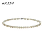 HOOZZ.P Natural Freshwater Pearl Necklace Fine Jewelry For Women Silver 925 Jewelry 2022 Elegant Gift White 6-7mm AA Quality