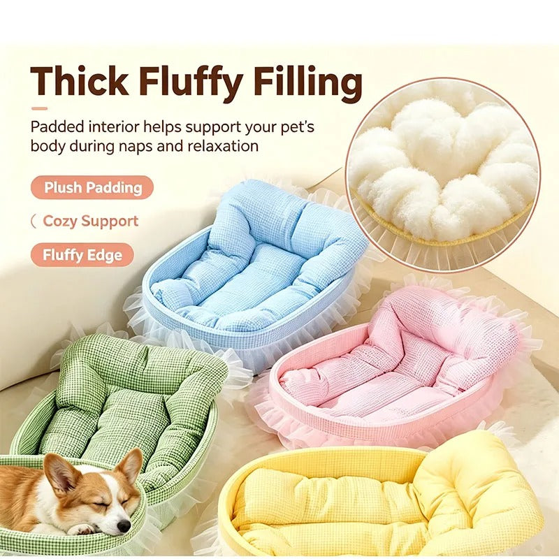 1pc Cute Princess Cat Litter All Seasons Universal Non Sticky Mat Pet Sofa Dog Bed Small And Medium Cats And Dogs Pet Supplies