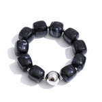 Yhpup Hot Style Handmade Jewelry Acrylic Resin Beads Chain Necklace Bracelet Stainless Steel Spring Summer Statement Accessories