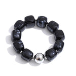 Yhpup Hot Style Handmade Jewelry Acrylic Resin Beads Chain Necklace Bracelet Stainless Steel Spring Summer Statement Accessories