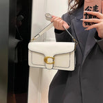 26 New Niche Bag Women's Premium Texture Solid Color Simple and Versatile Small Square & Commuter Multi-Compartment Shoulder Bag